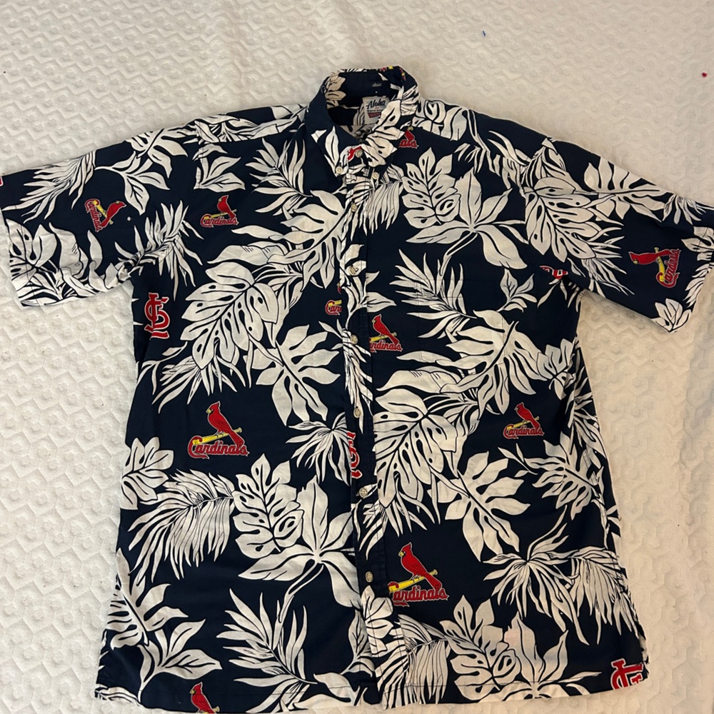 Reyn Spooner MLB Cooperstown Aloha shirt, Cardinals baseball men’s large